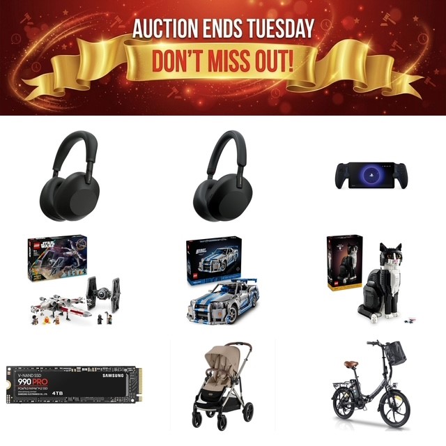 Auction Ends Every Tuesday